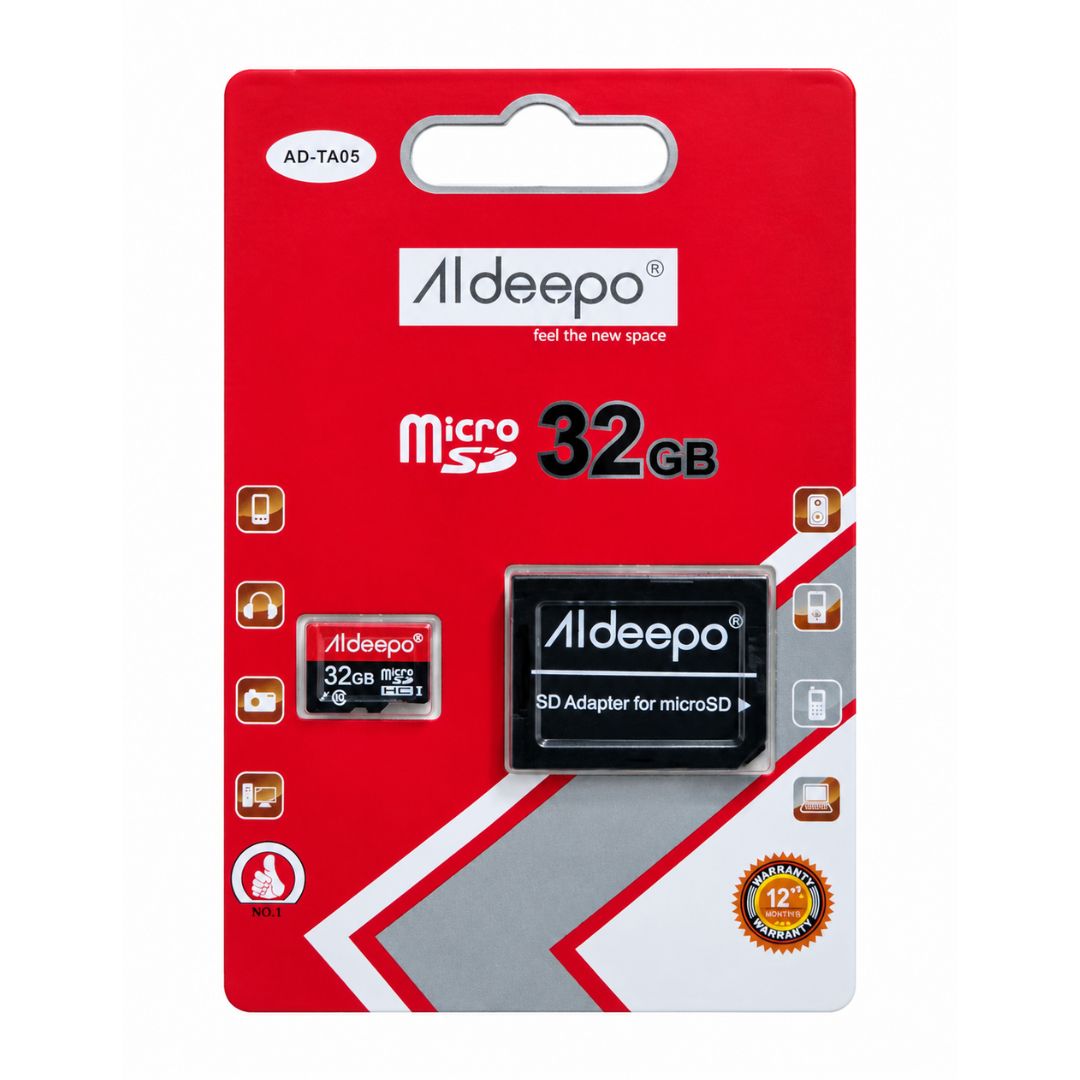 Memoria MicroSD Aldeepo 32GB Clase 10 con Adaptador SD