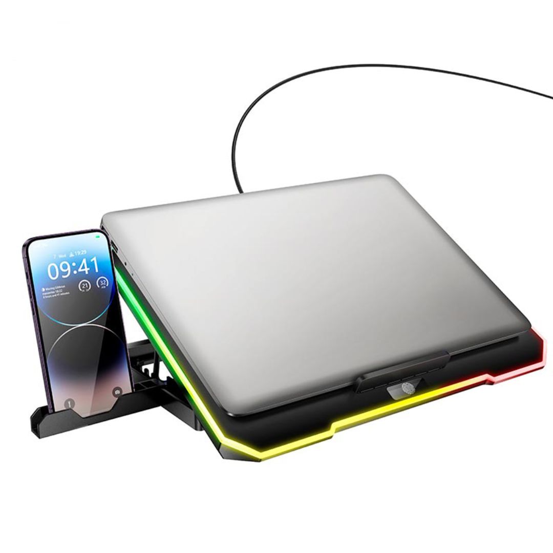 Cooler para Laptop Gamer Hoco DH19 RGB 17” Doble Ventilador