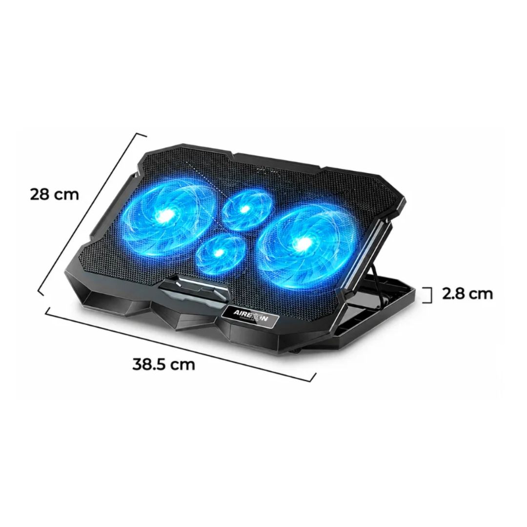 Cooler para Laptop AirBoom Coldwin AB014 17” 4 Ventiladores LED Azul