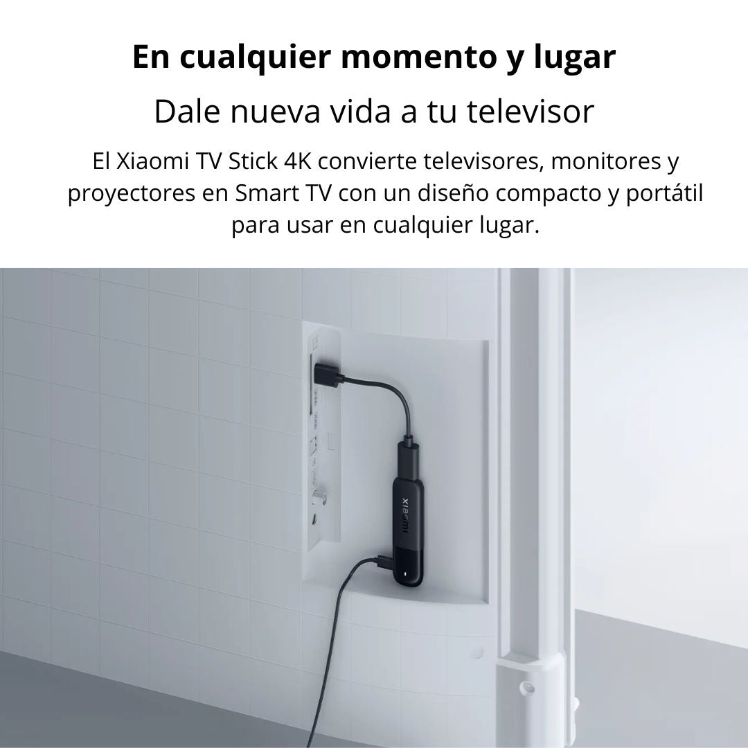 Xiaomi TV Stick 4K 2da Gen Google TV WiFi 6 Dolby Vision Control por Voz