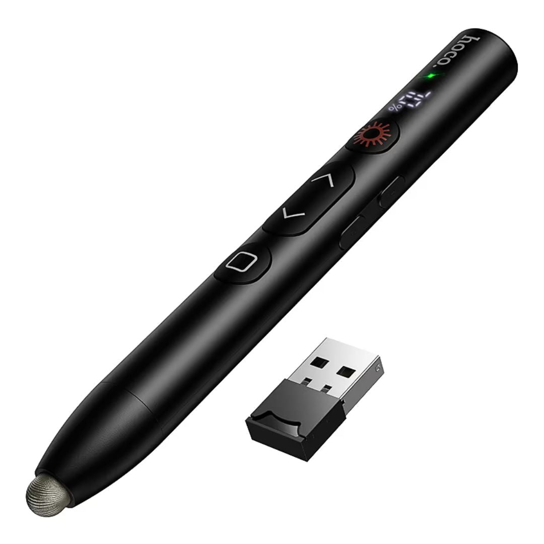 Presentador Inalámbrico Hoco GM203 Touch 2.4G con Láser Rojo Pantalla LED y Punta Táctil