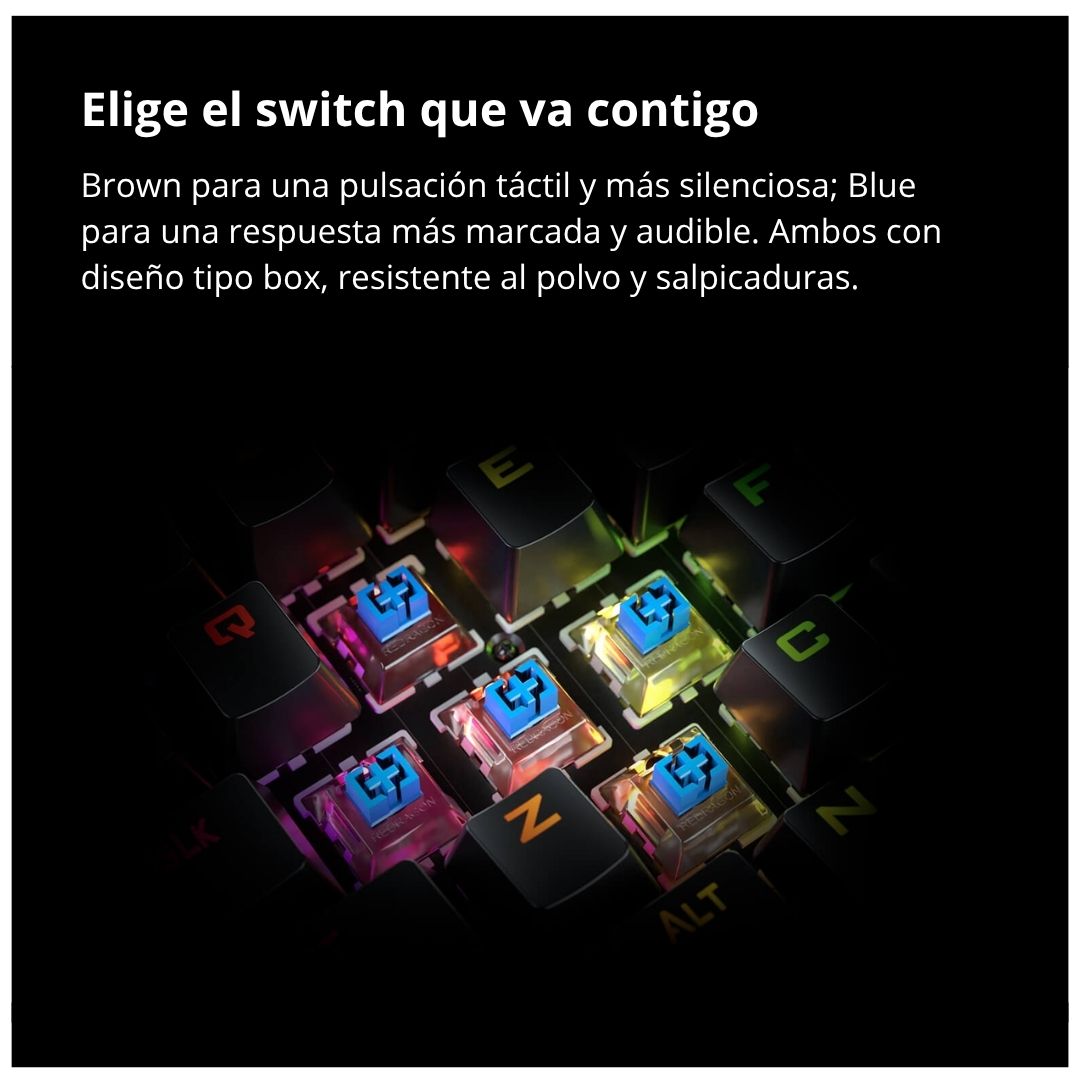 Teclado Mecánico Gamer Redragon DITI RGB Una Mano con Macros