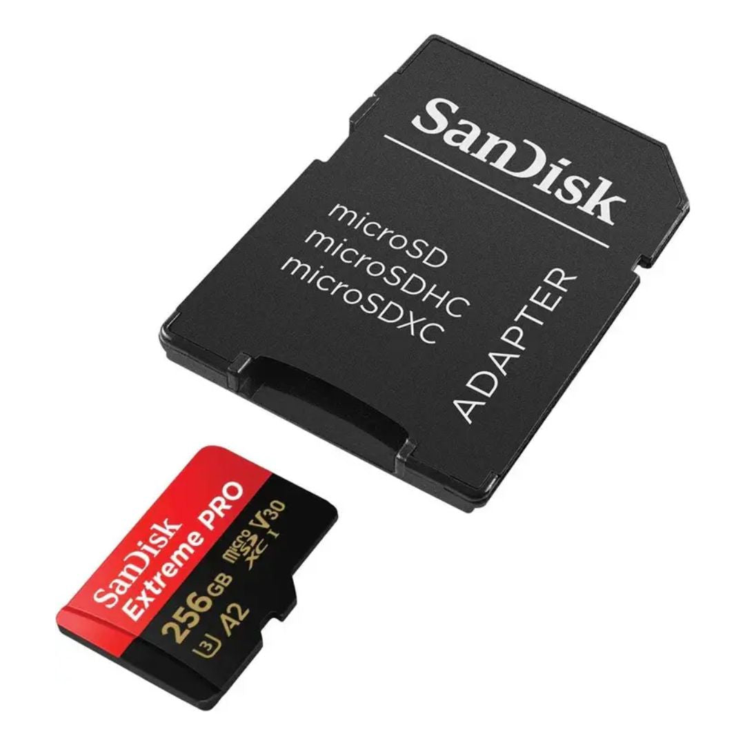 Memoria microSD SanDisk Extreme Pro 256GB V30 A2 200MB/s para Celular Cámara y Dron 4K