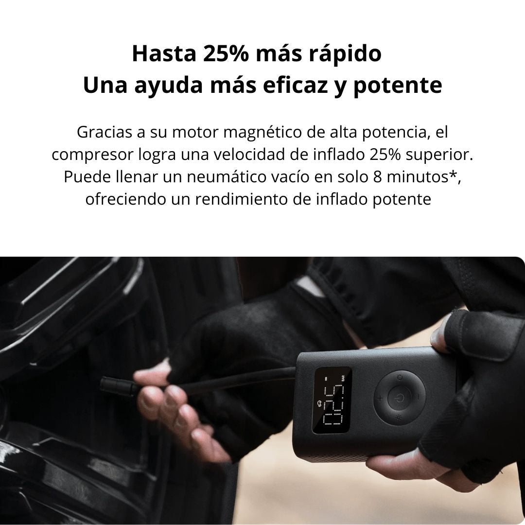 Inflador de Llantas Xiaomi Air Compressor 2 150 PSI Recargable con Pantalla Digital