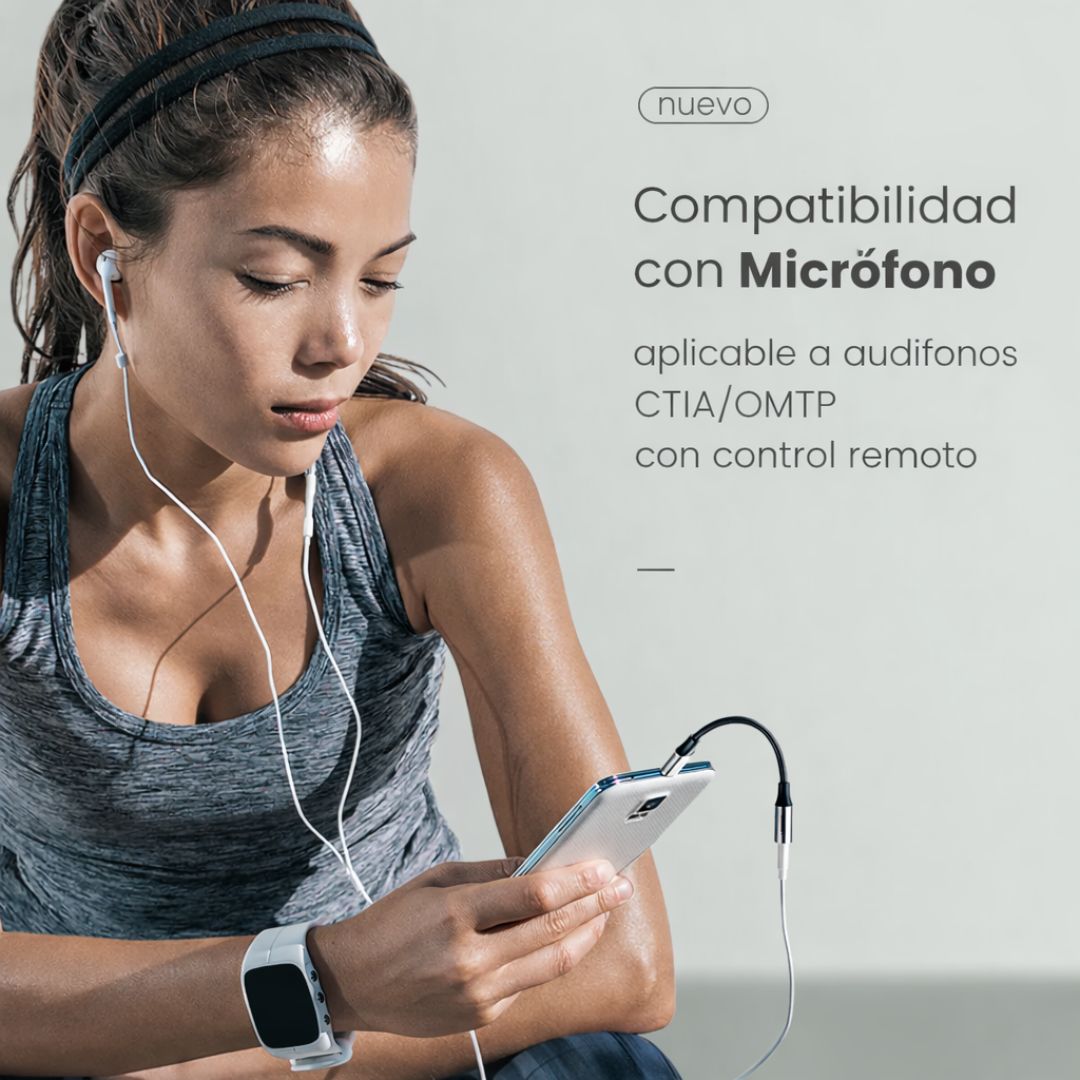 Adaptador USB-C a Jack 3.5mm UGREEN Cable Audio Tipo C a Auxiliar AV142
