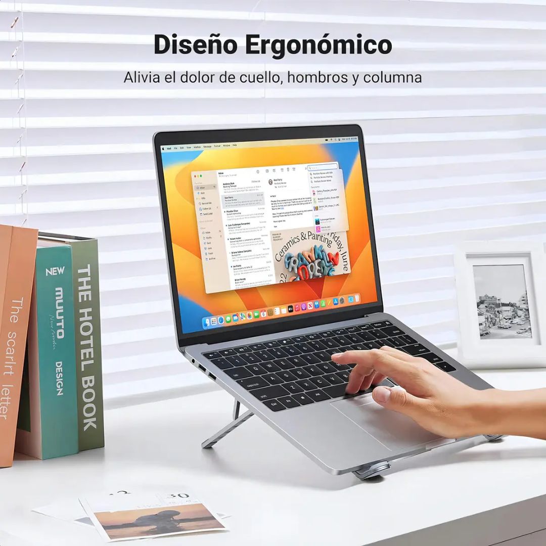 Soporte para Laptop UGREEN LP451 Ajustable y Plegable de Aluminio para 8 a 17.3 Pulgadas