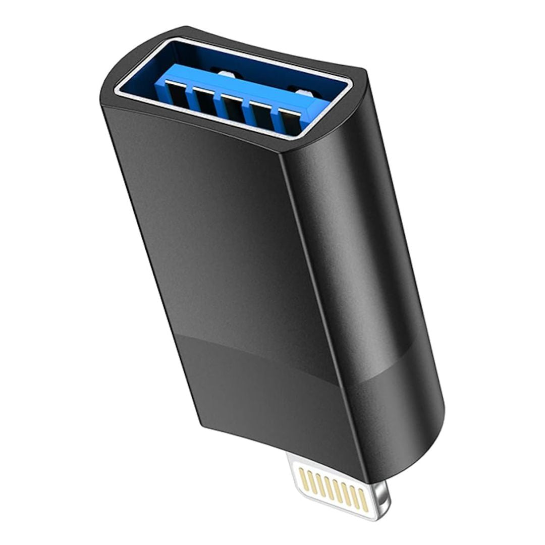 Adaptador OTG Lightning a USB Hoco UA17 para iPhone con Transferencia de Datos y Carga 2A