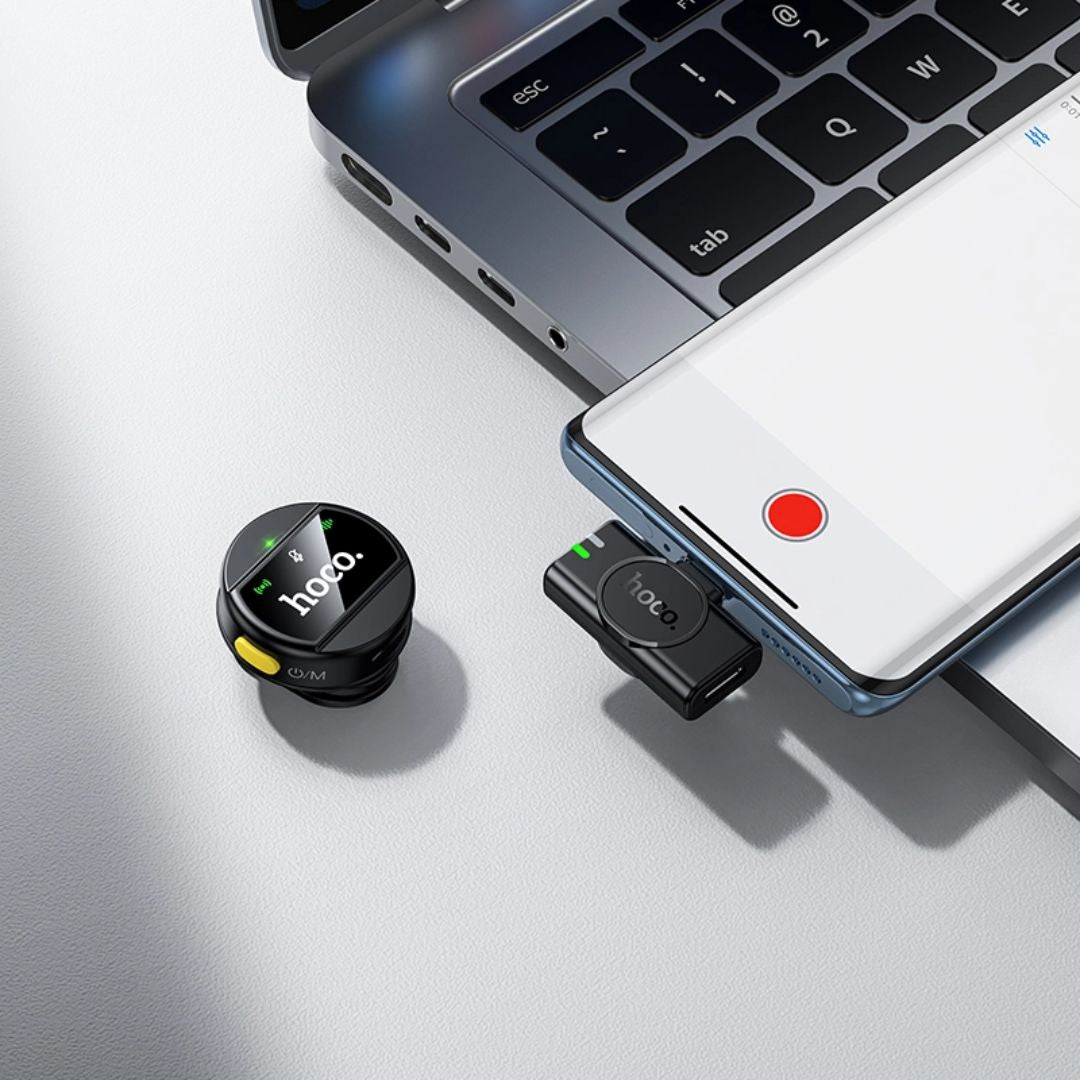 Micrófono Solapero Inalámbrico Hoco L21 Charm USB-C para Celular con Reducción de Ruido ENC