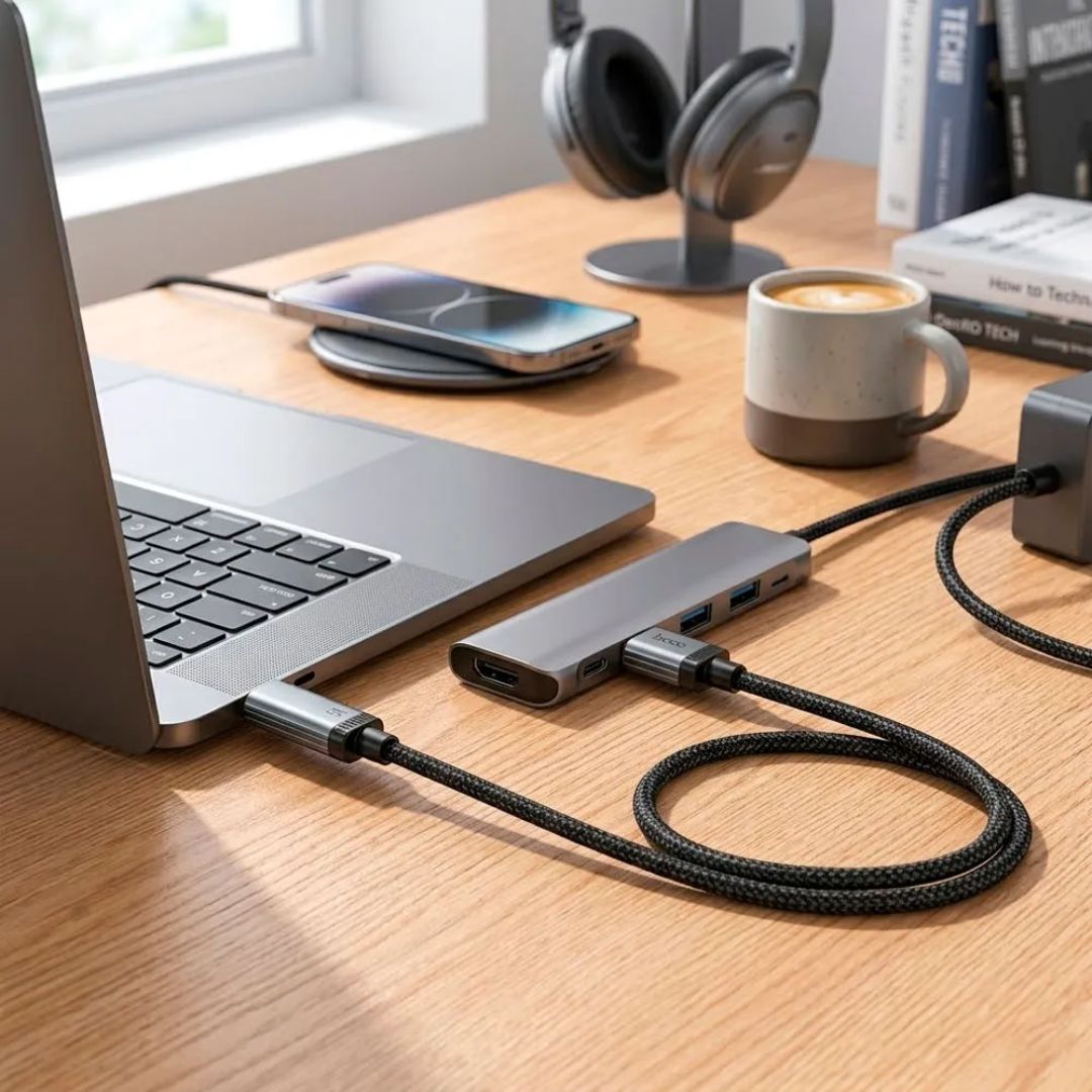 Cable USB-A a Tipo C Hoco U148 100W con Pantalla Digital OLED y Carga Rápida