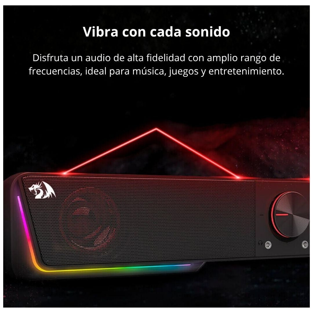 Barra de Sonido Soundbar Gamer Redragon Darknets GS570 RGB Bluetooth