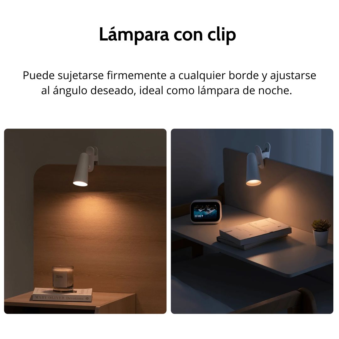 Lámpara Xiaomi Recargable 3 en 1 Escritorio Clip Linterna