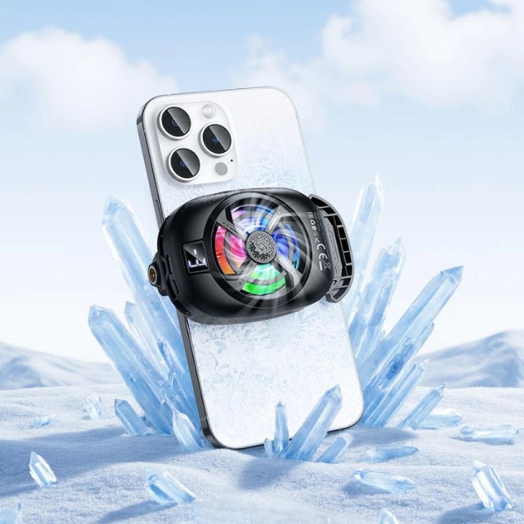 Cooler para Celular Hoco GM76 RGB con Refrigeración Rápida USB-C y 3 Velocidades para Gaming