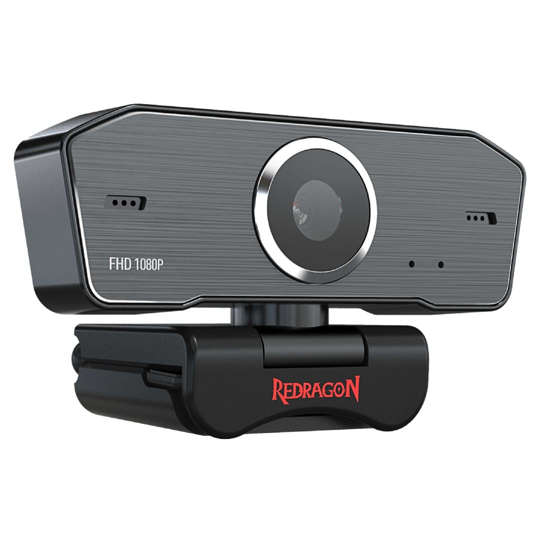 Cámara Web Full HD 1080P Redragon Hitman GW800-1 con Micrófono Dual USB para Streaming y Videollamadas