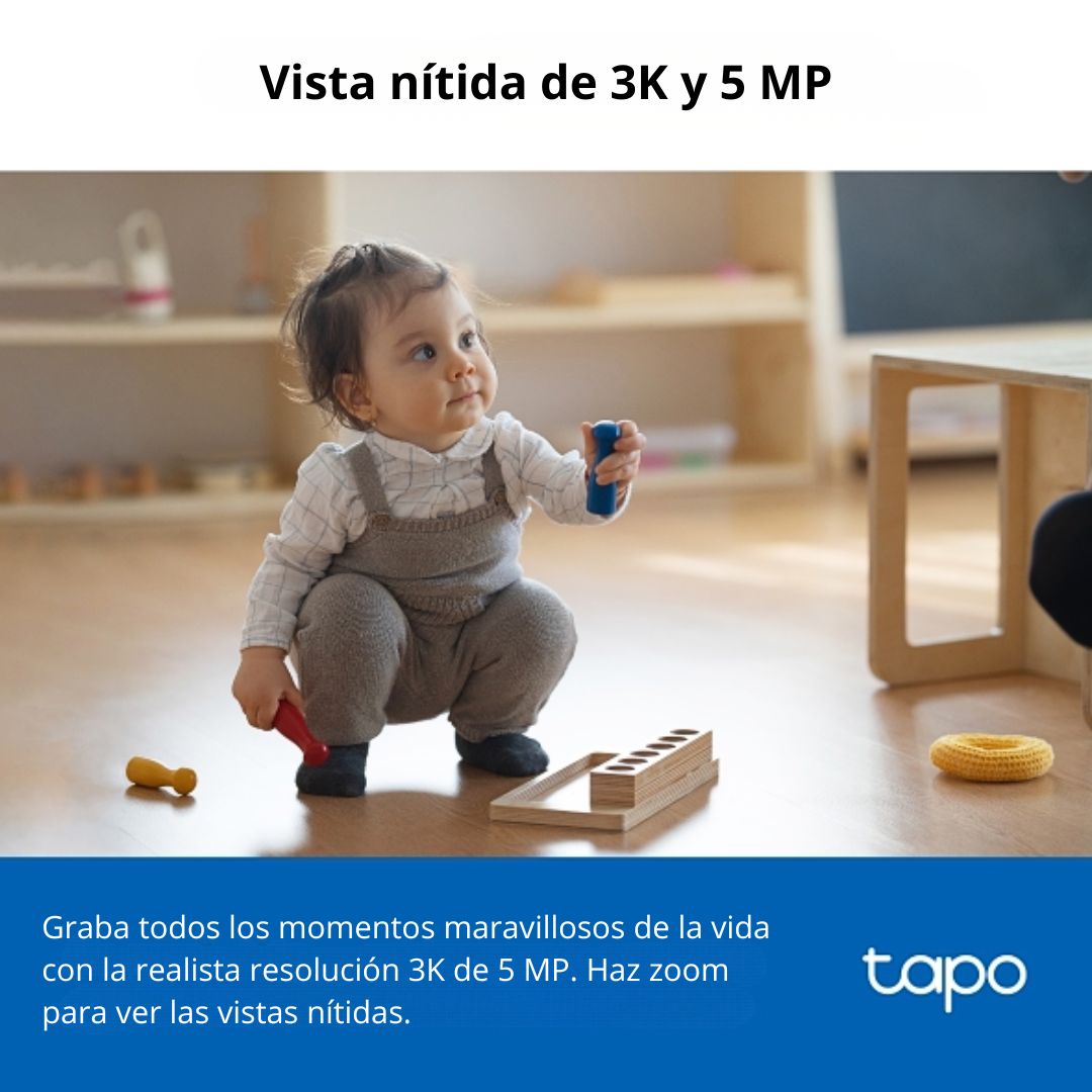 Cámara WiFi 360° 3K 5MP TP-Link Tapo C230 con IA y Visión Nocturna