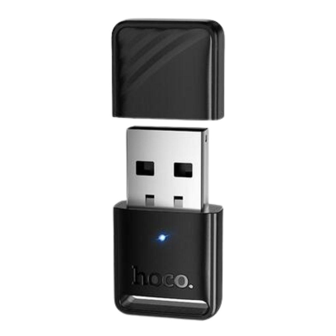 Adaptador USB Bluetooth 5.4 Hoco Mini Portátil para PC Laptop Audífonos Teclado Mouse e Impresora