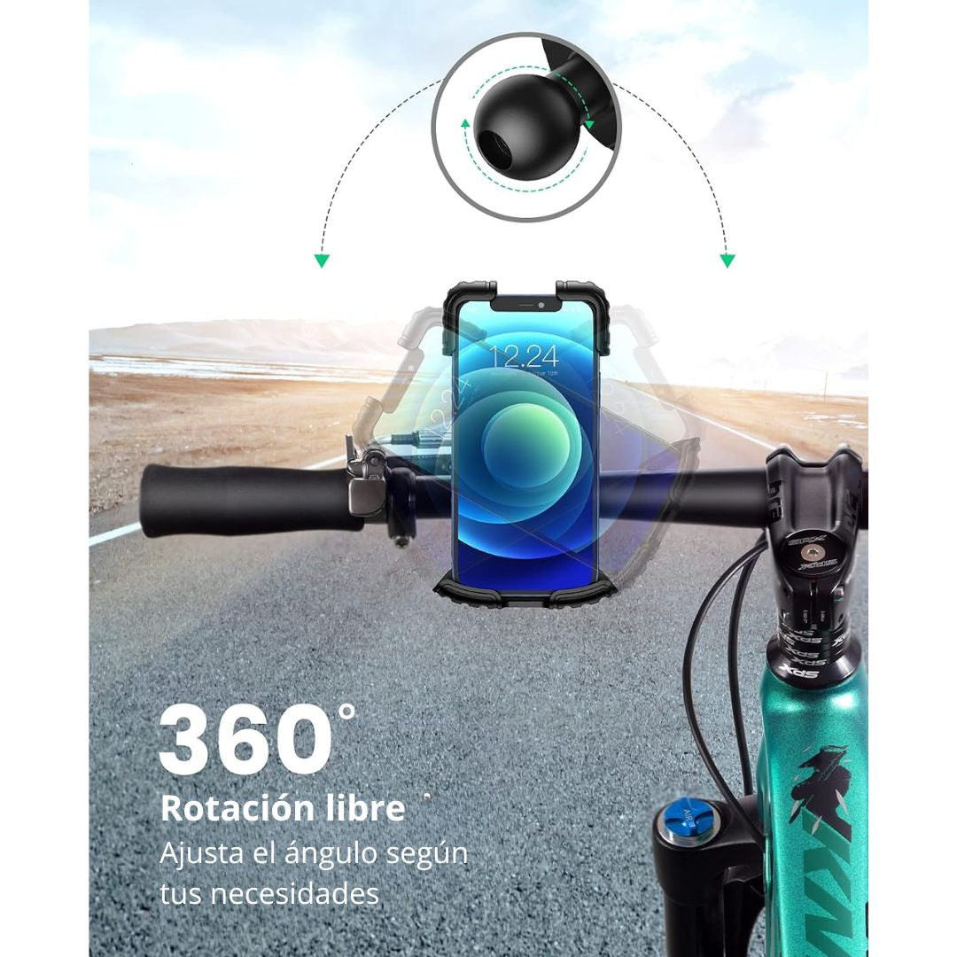 Soporte de Celular para Bicicleta UGREEN LP494 Manillar 360° hasta 6.8”