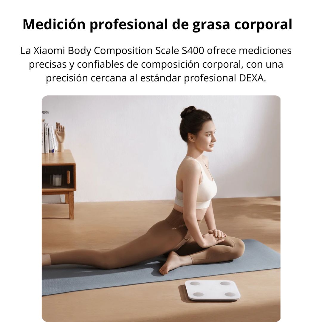 Balanza Inteligente Xiaomi S400 Composición Corporal Bluetooth y 25 Indicadores