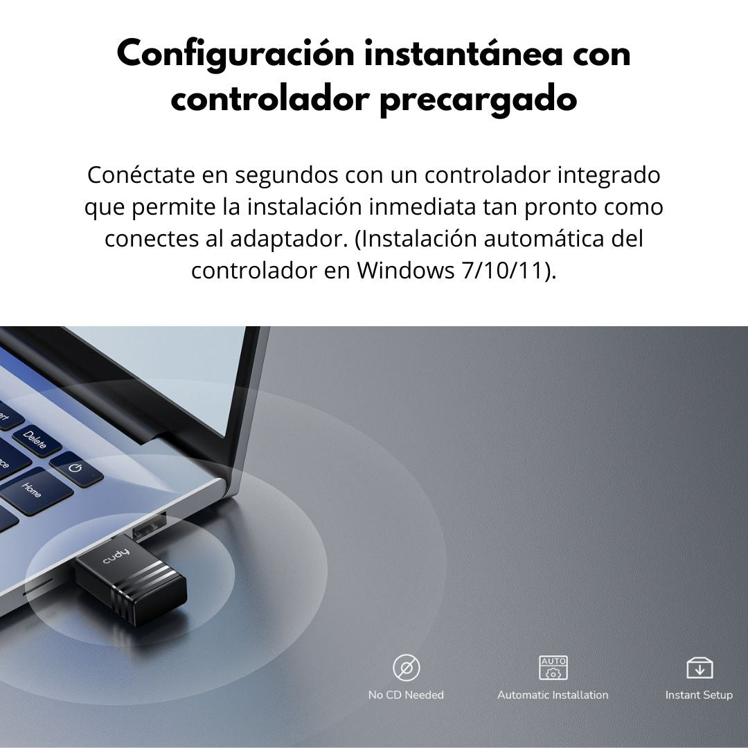Adaptador USB WiFi 6 Cudy WU900 AX900 Dual Band para PC