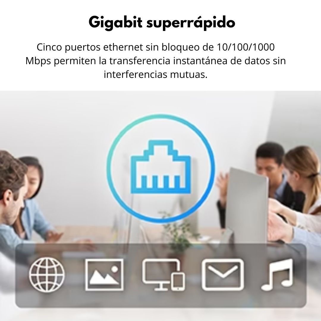 Switch de Red Gigabit Ethernet Cudy GS105 5 Puertos Metálico