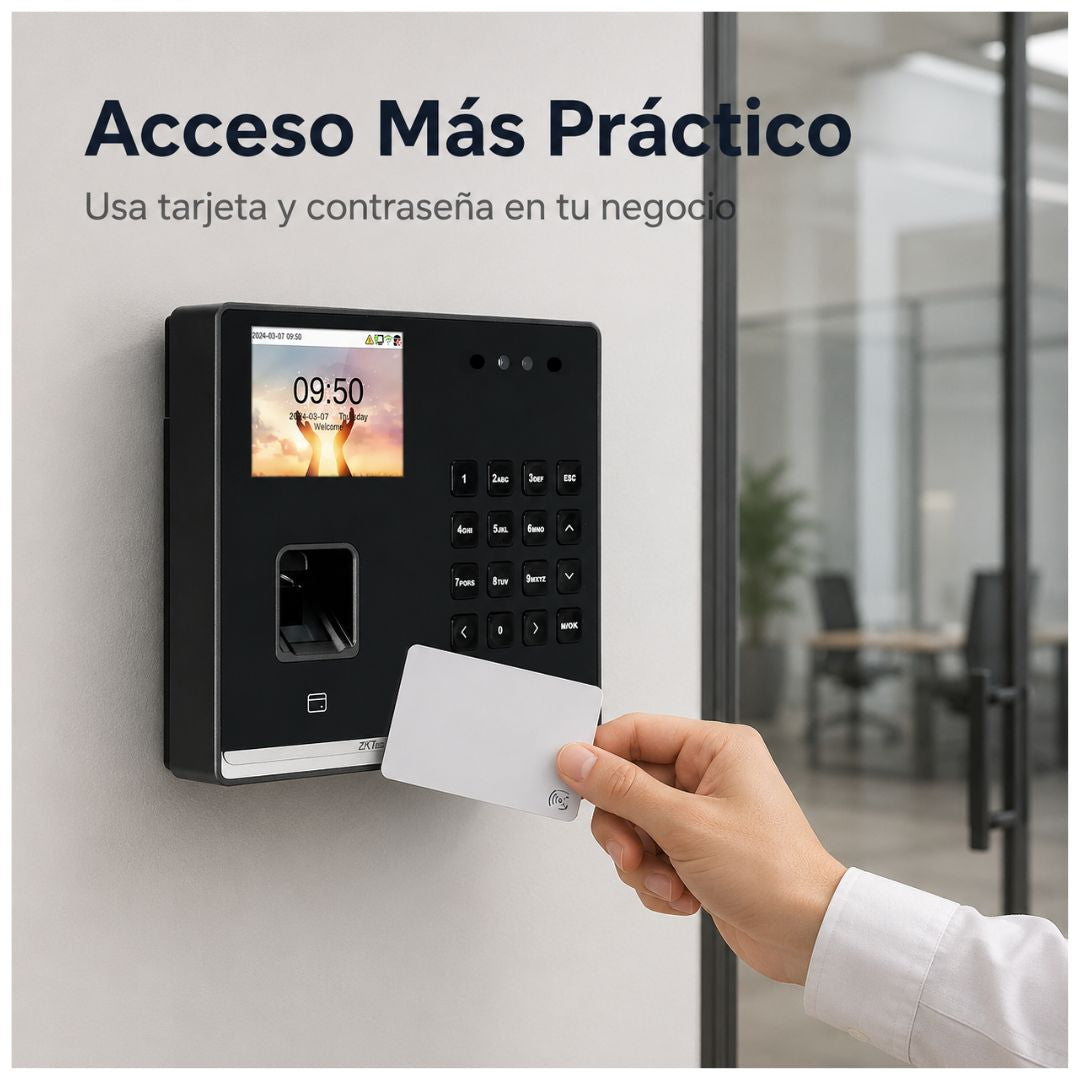 Control de Asistencia ZKTeco SenseFace M2F-LR Facial Huella RFID con Control de Acceso