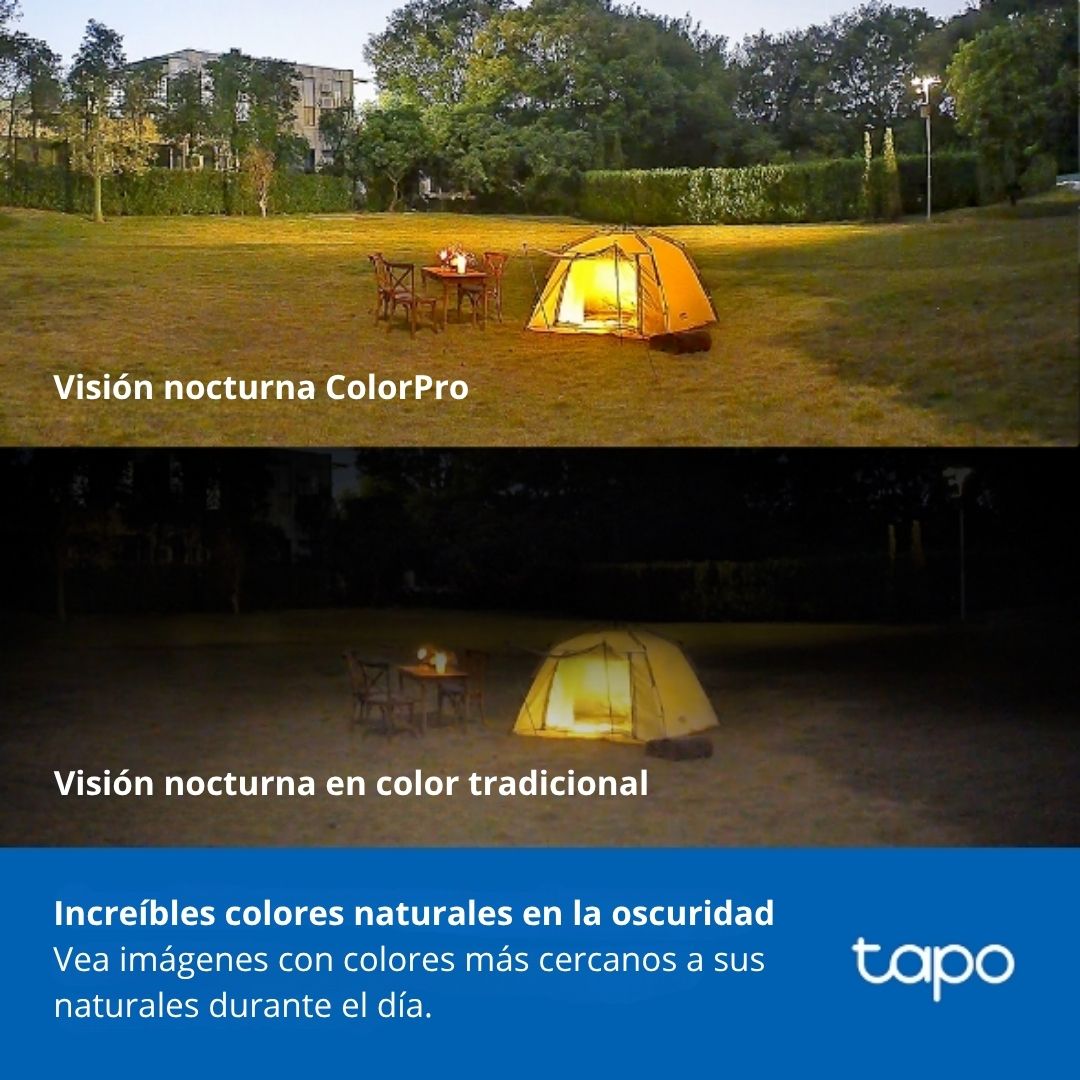Cámara de Seguridad WiFi Exterior TP-Link Tapo C325WB 2K QHD ColorPro IA PoE