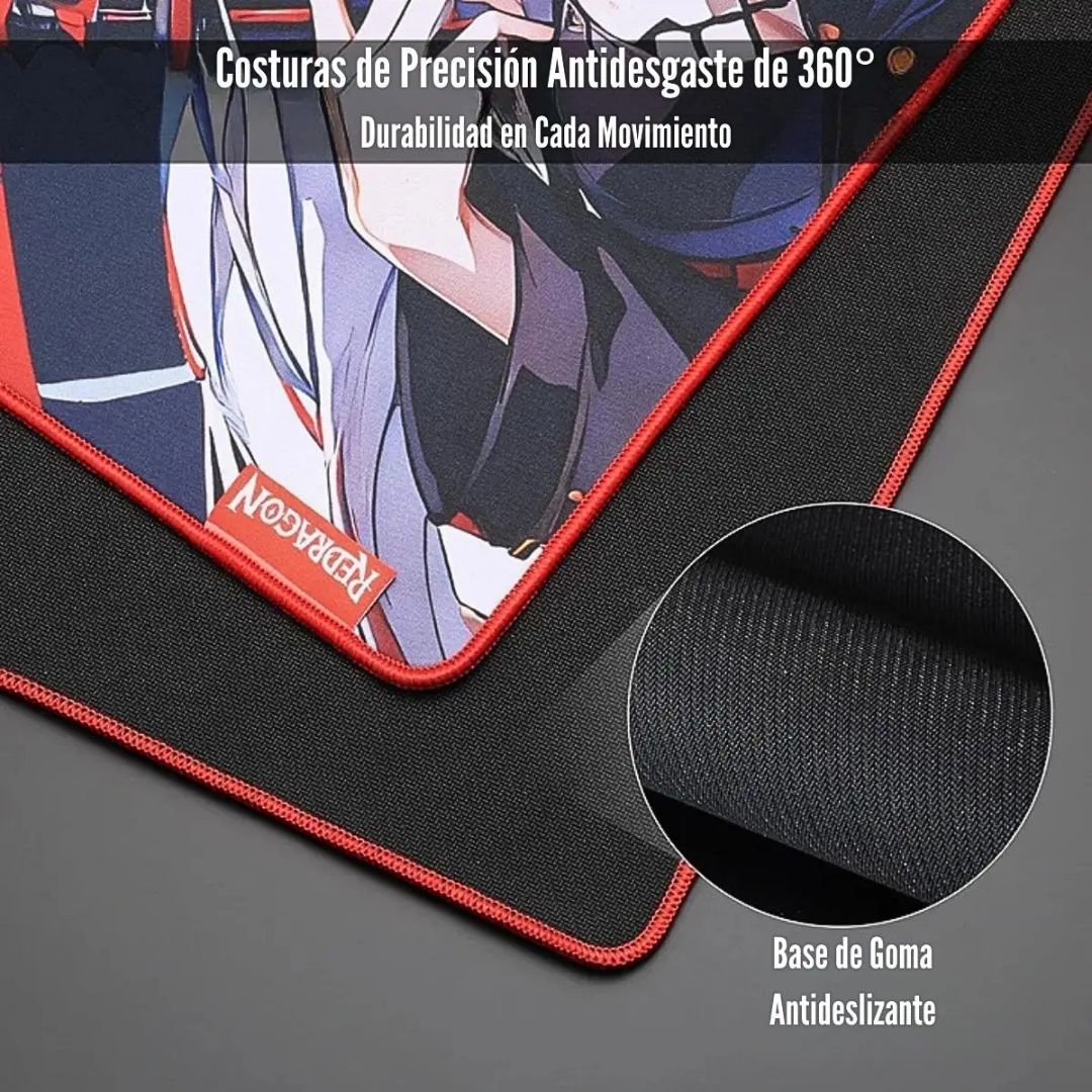 Mousepad Gamer XL Redragon AK L Diseño Anime 90 x 40 cm Antideslizante Impermeable