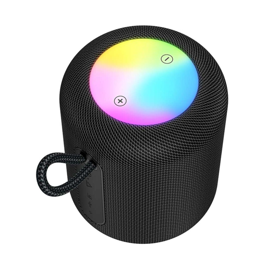 Parlante Bluetooth Hoco HC30 5W FM USB TF TWS con Luces LED y Bluetooth 5.4