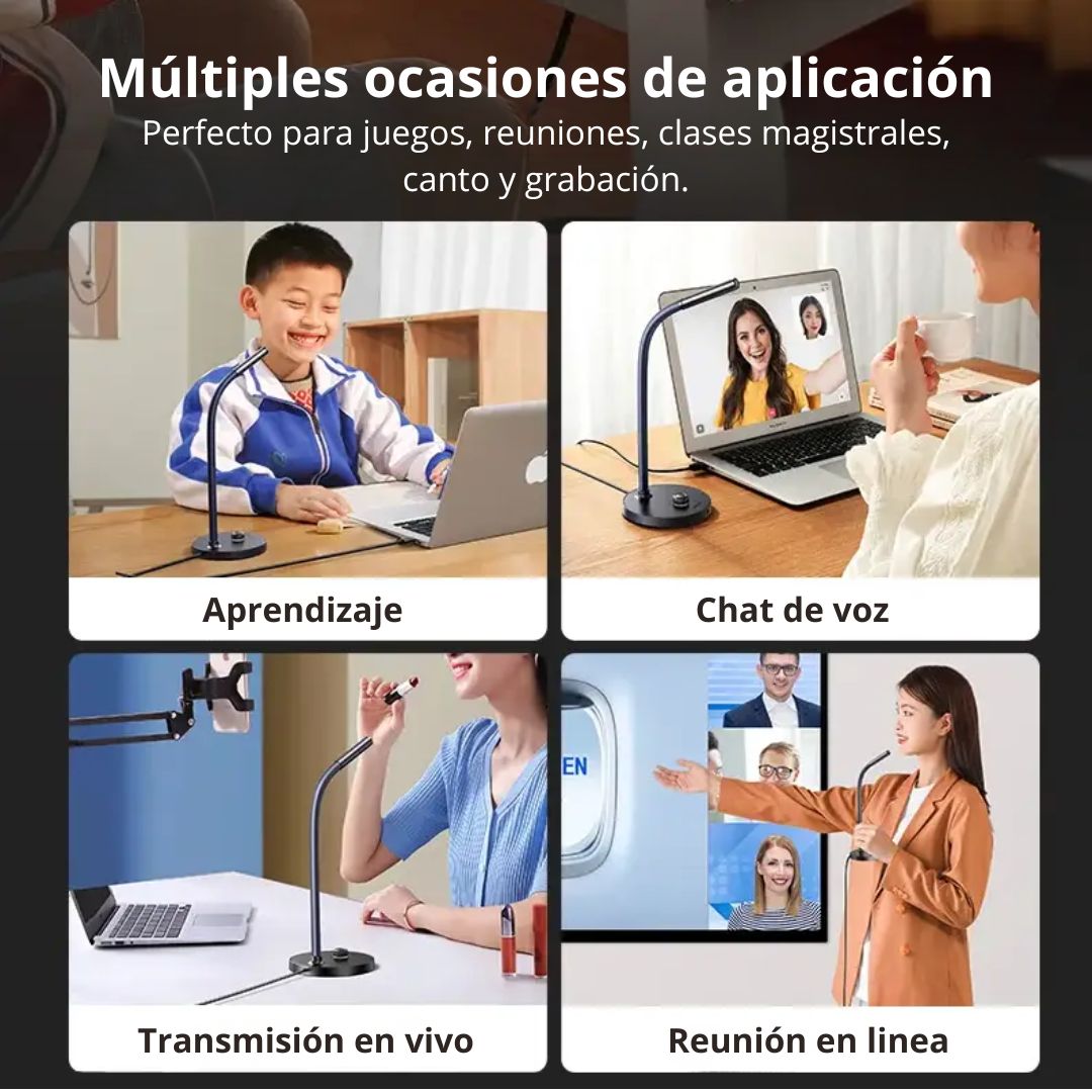 Micrófono USB UGREEN CM564 Omnidireccional 360° para PC Laptop y Reuniones