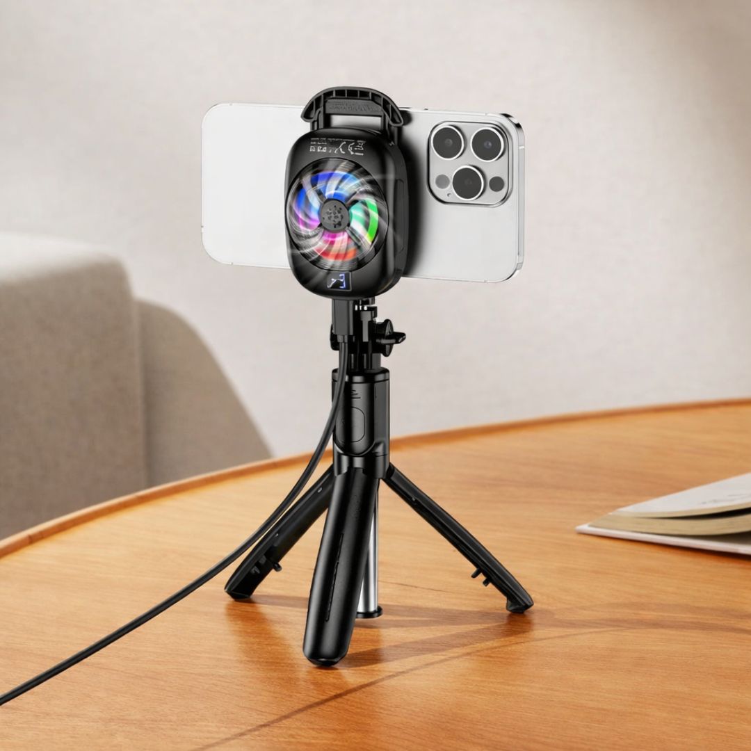 Cooler para Celular Hoco GM76 RGB con Refrigeración Rápida USB-C y 3 Velocidades para Gaming
