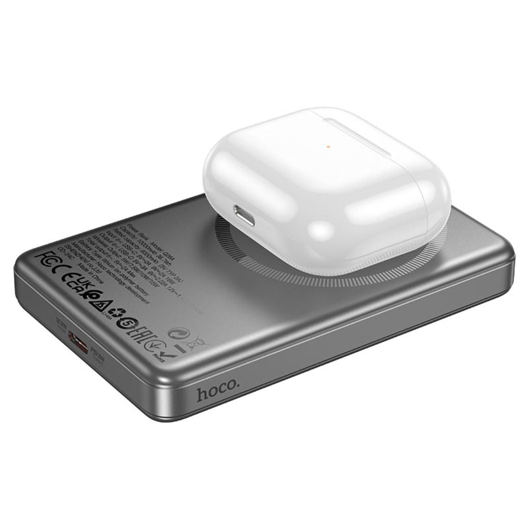 Power Bank Magnético Hoco Q26A 10000mAh PD20W Inalámbrico 15W Ultrafino