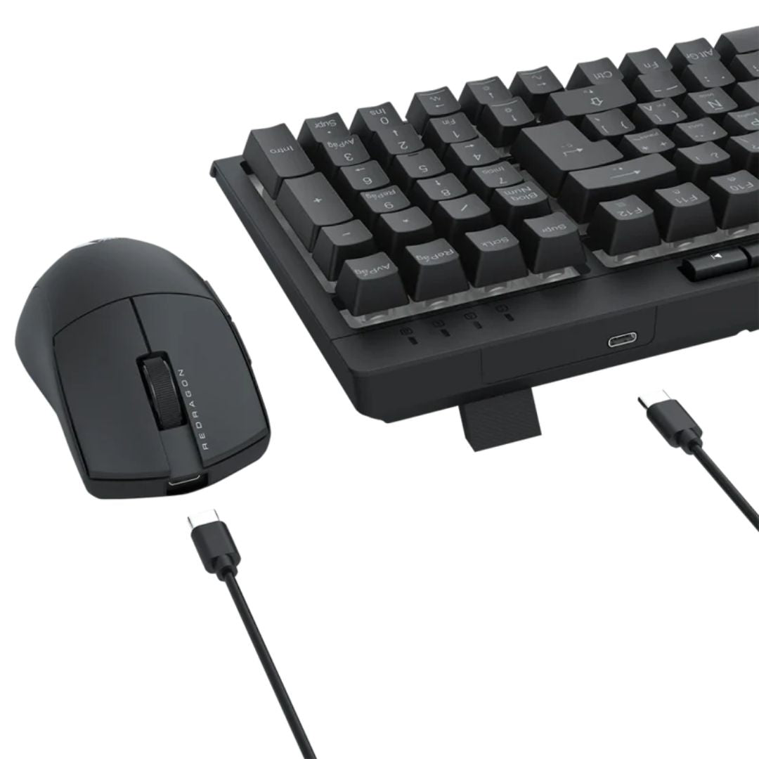 Combo Gamer Redragon S147 4 en 1 Teclado Mouse Audífonos y Mousepad RGB para PC