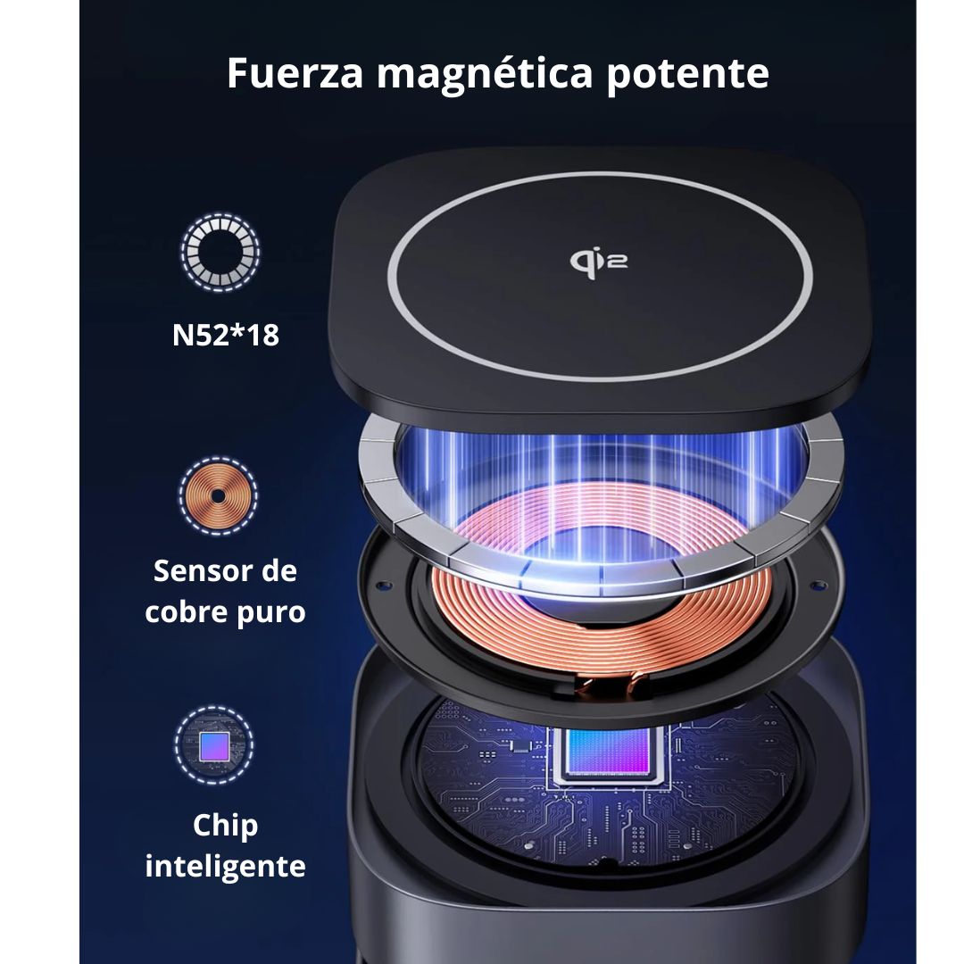 Cargador Inalámbrico Magnético UGREEN W702 Qi2 2 en 1 15W para iPhone AirPods