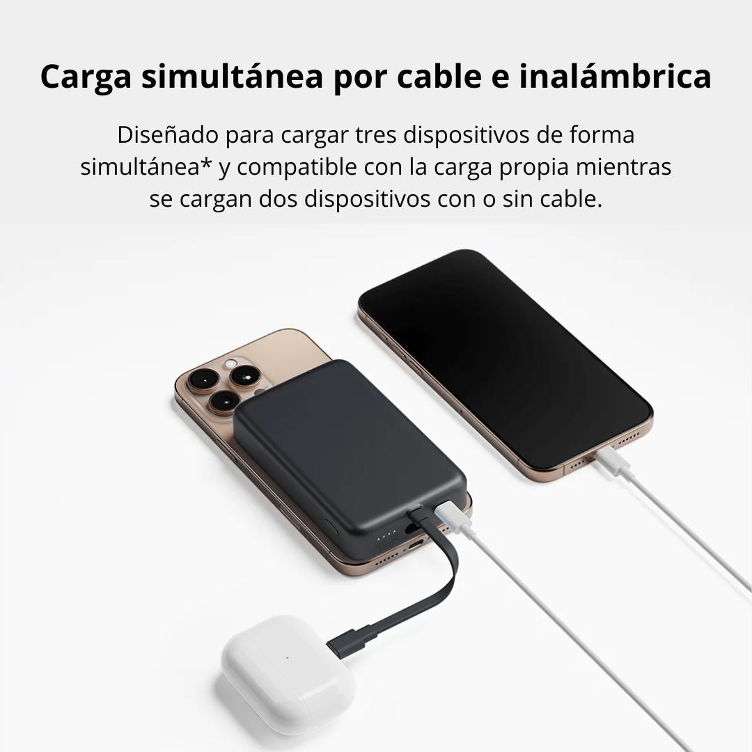 Power Bank Magnético Xiaomi 10000mAh 33W con Cable USB-C y Carga Inalámbrica
