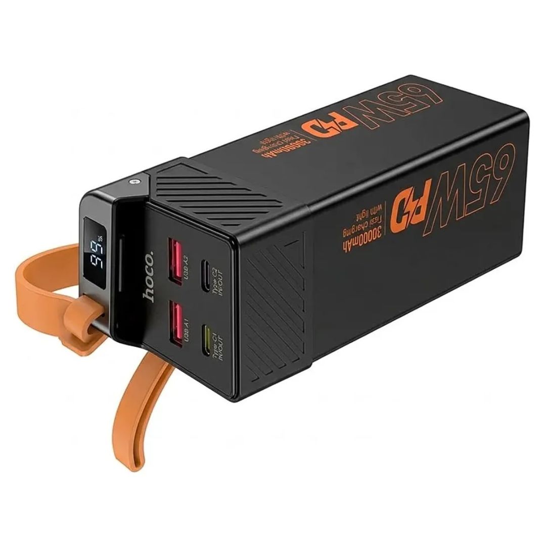 Power Bank Hoco DB100 30000 mAh 65W PD para Laptop y Celular con Pantalla LED