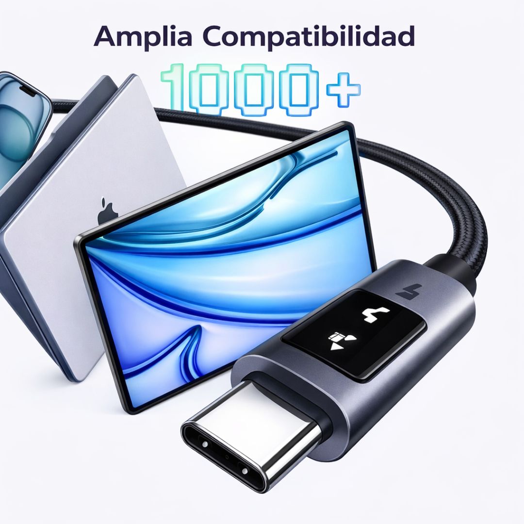 Cable USB-C a USB-C UGREEN 100W PD Carga Rápida con Pantalla LED 1 Metro L509