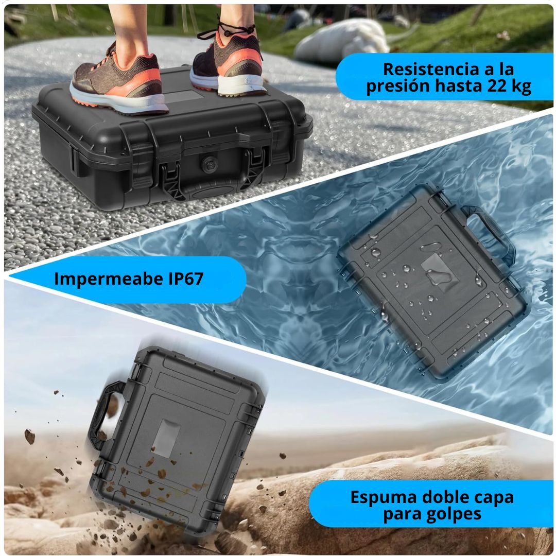 Maletín Rígido Protector para Starlink Mini IP67 con Espuma Interna XL-SNB03