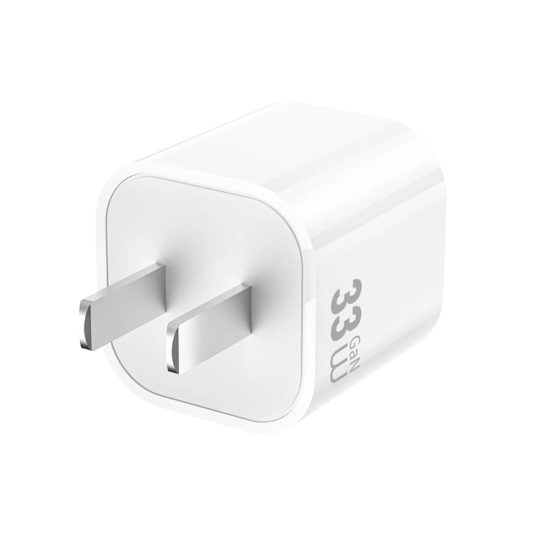 Cargador de Pared WIWU Wi-G018 GaN 33W USB-C USB-A con Cable