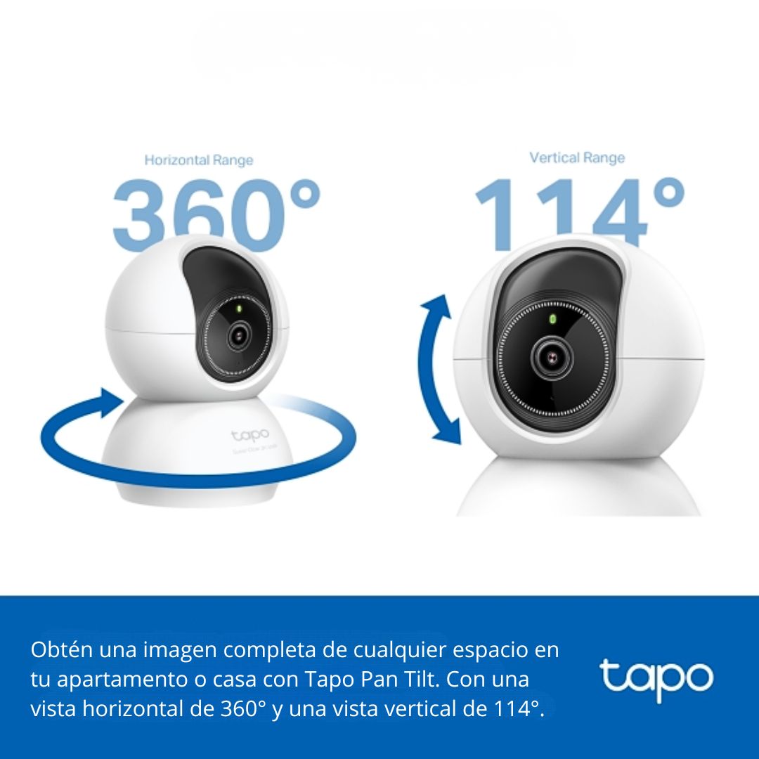 Cámara WiFi 360° 3K 5MP TP-Link Tapo C230 con IA y Visión Nocturna
