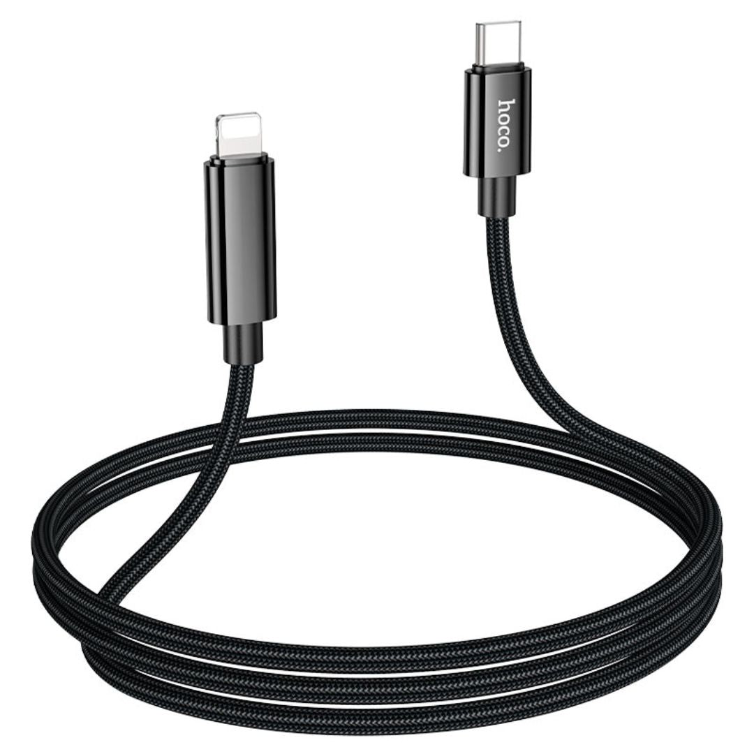 Cable Tipo C a Lightning Hoco U125 Benefit 27W PD para iPhone con Pantalla Digital LED