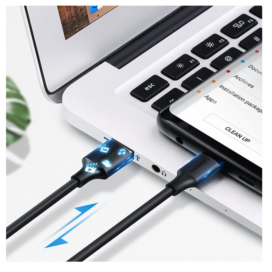 Cable USB-A a USB-C UGREEN 1 Metro 3A Carga Rápida QC 3.0 Nylon Reforzado 480Mbps US287