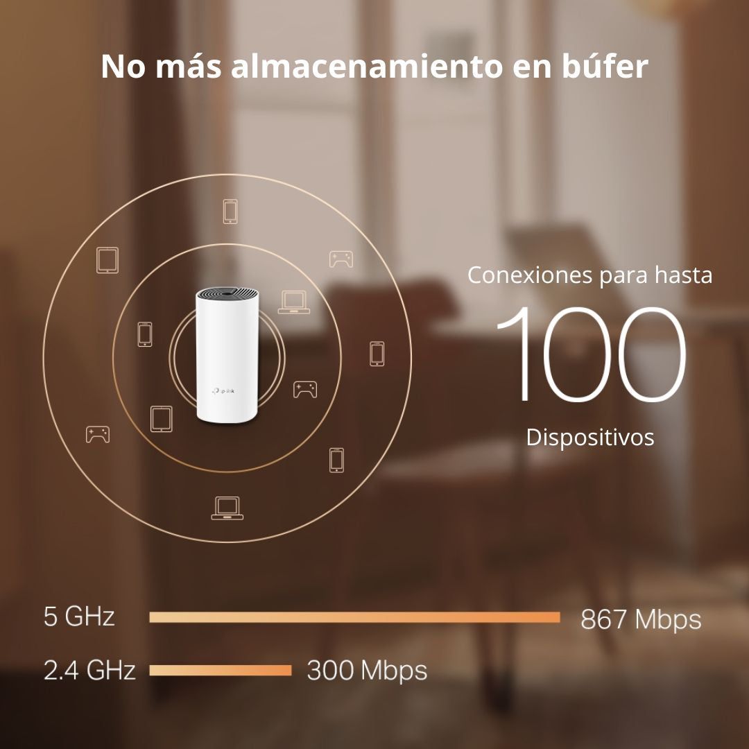Sistema WiFi Mesh TP-Link Deco M4 AC1200 Doble Banda Pack de 2 para Toda la Casa