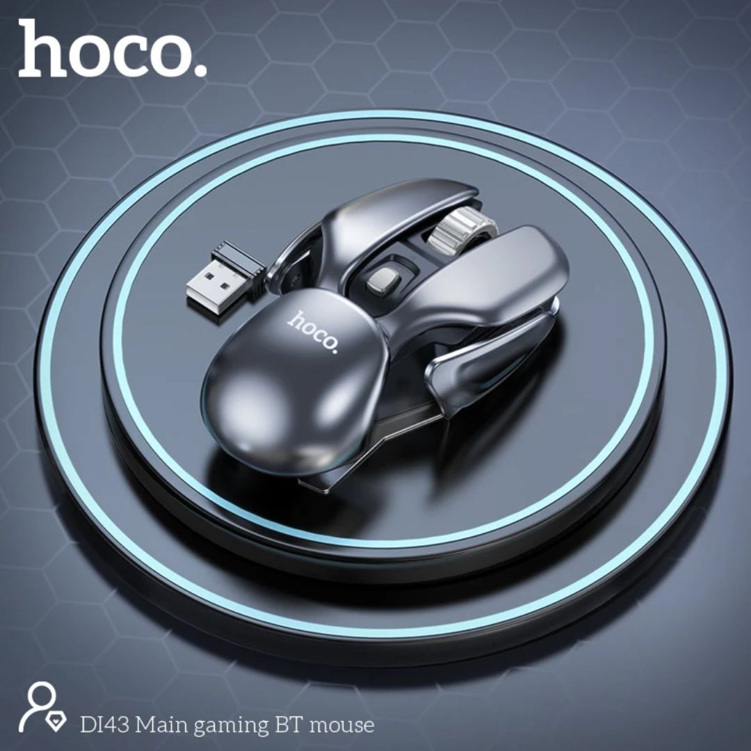Mouse Gamer Inalámbrico Hoco DI43 Robot 2.4G 1600 DPI Recargable Silencioso