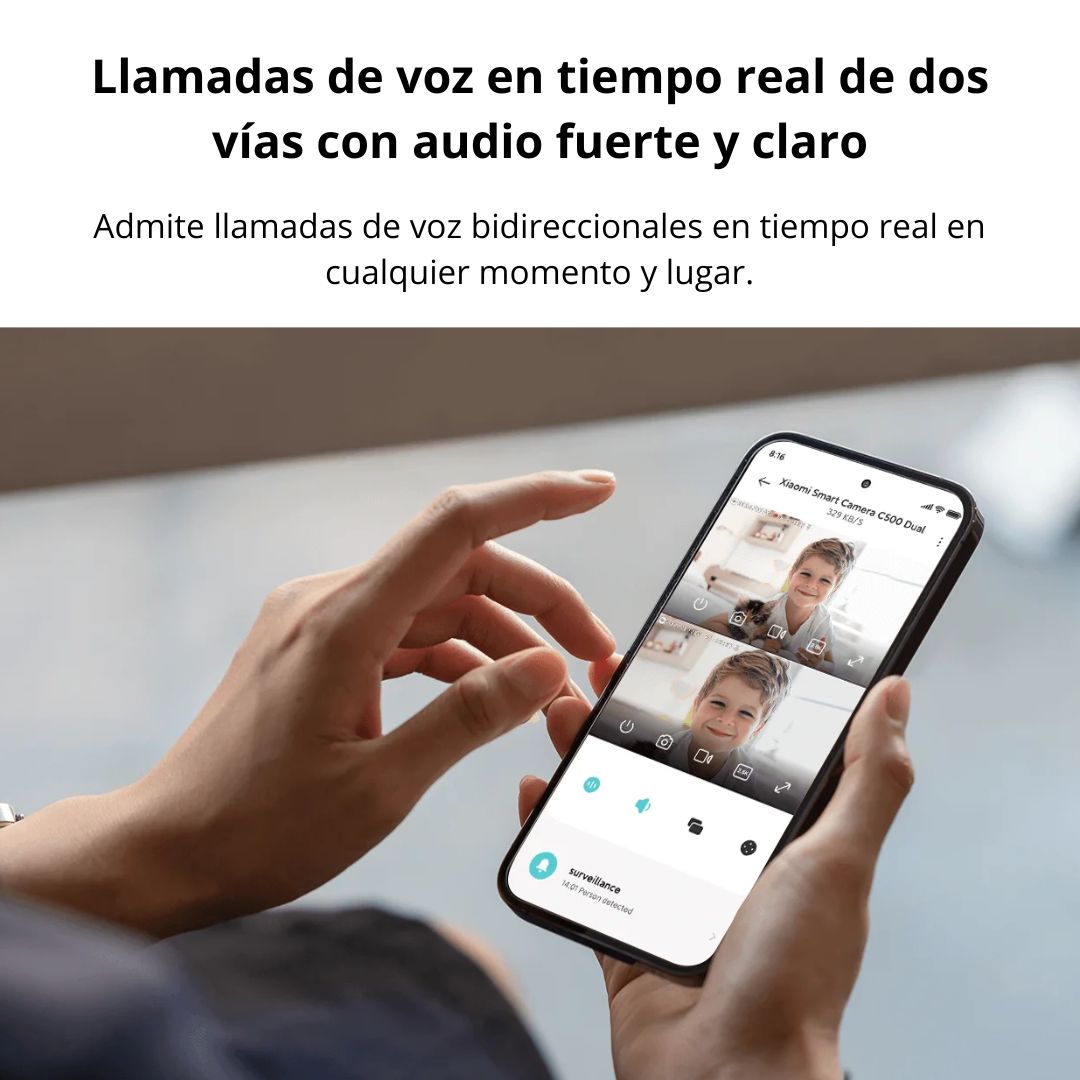 Cámara WiFi Xiaomi C300 Dual Doble Lente 3MP IA WiFi 6 y Audio Bidireccional