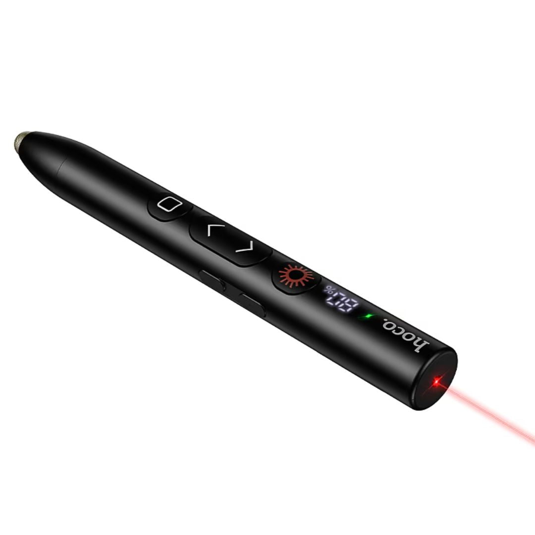 Presentador Inalámbrico Hoco GM203 Touch 2.4G con Láser Rojo Pantalla LED y Punta Táctil