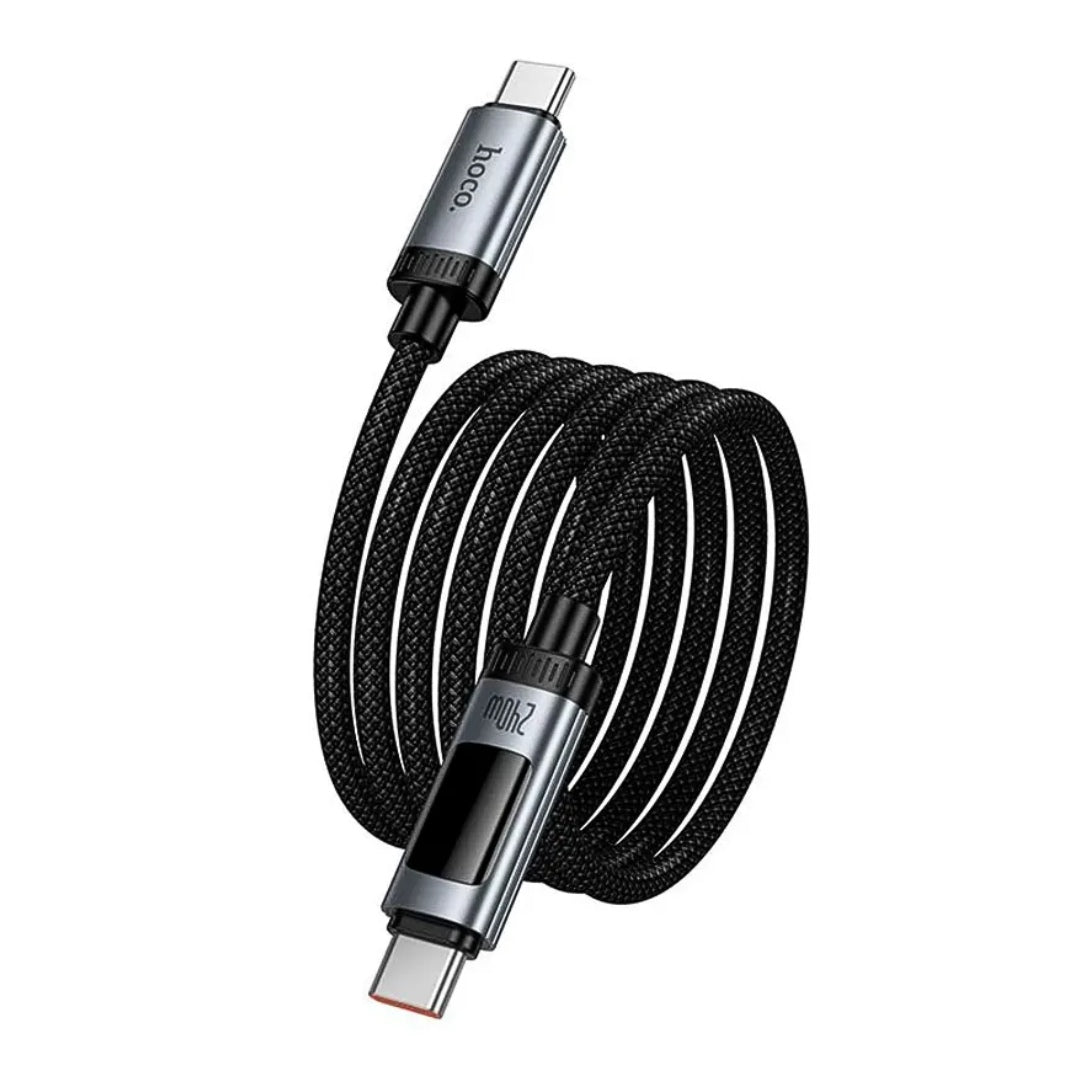 Cable Tipo C a Tipo C Hoco U148 240W con Pantalla Digital OLED y Carga Rápida