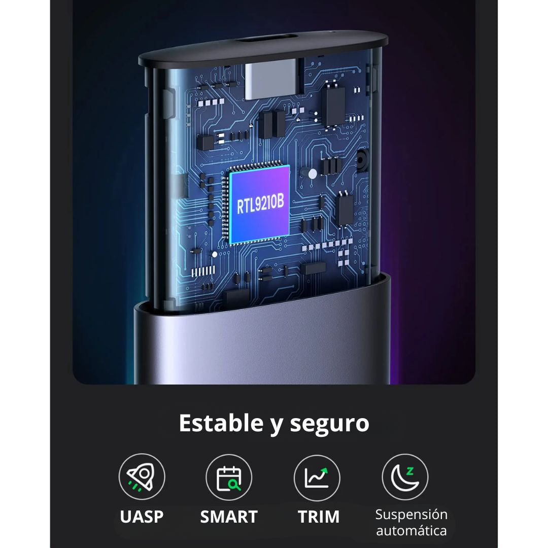 Carcasa UGREEN CM400 para SSD NVMe M.2 USB-C 10Gbps Aluminio