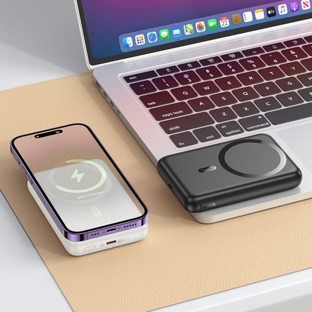 Power Bank Magnético Inalámbrico 10000 mAh Hoco J141 con Carga Rápida PD 20W USB-C