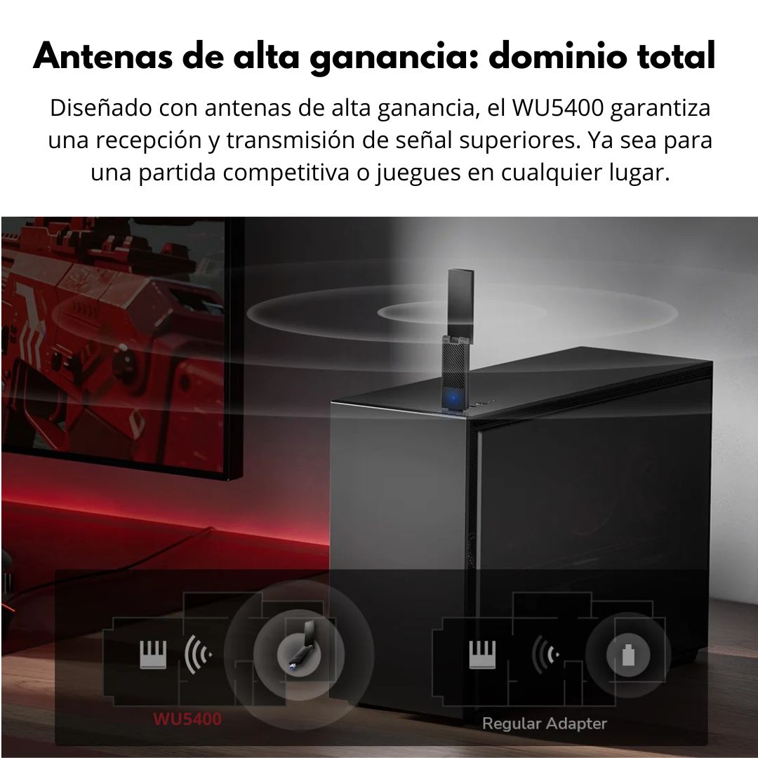 Adaptador WiFi 6E Cudy WU5400 AX5400 Tri Band