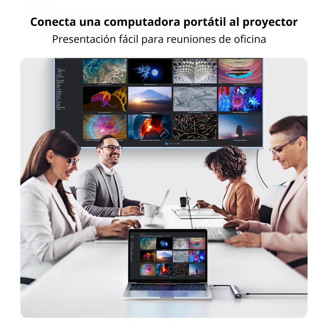 Hub USB-C 5 en 1 UGREEN CM418 HDMI 4K 60Hz Ethernet Gigabit PD 100W para Laptop