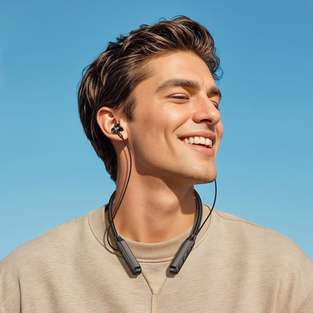 Audífonos Bluetooth de Cuello Hoco ES74 30 Horas con Micrófono y Vibración